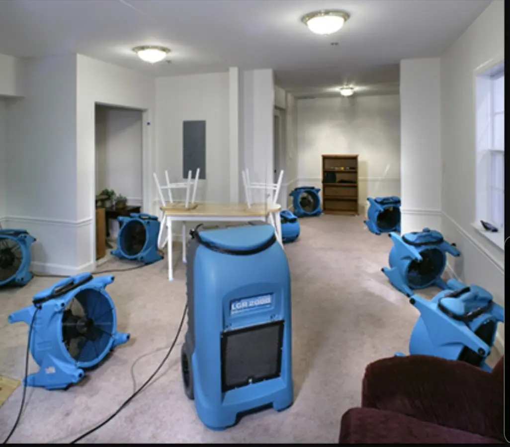 Air movers and dehumidifier setup for Water Extraction & Removal in Neptune Beach